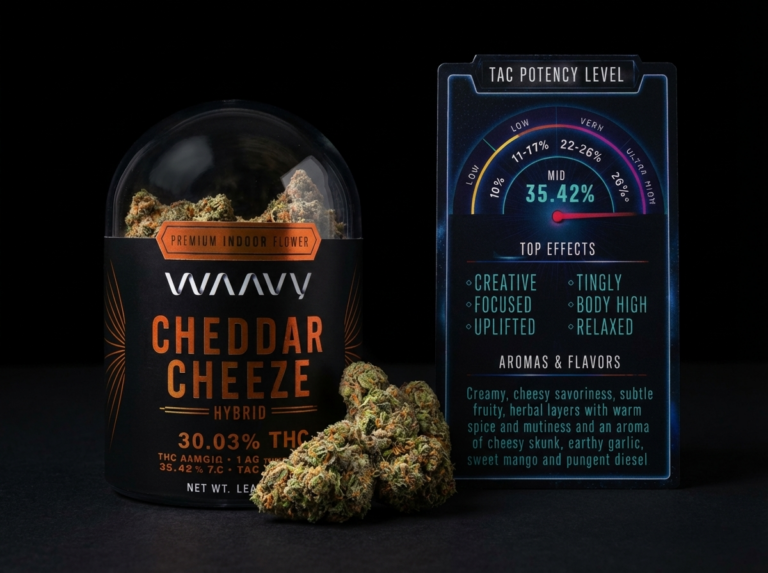 Introducing Waavy Premium Indoor Flower: Cheddar Cheeze Hybrid